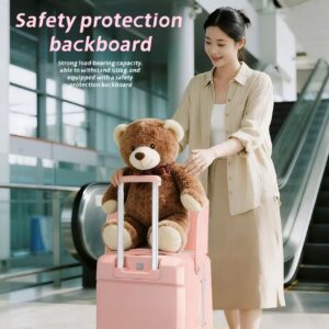 Children's Seat Travel Luggage, 20 Inch Foldable Seat With Backrest With USB Port And 360 Degree Rotating Wheel.