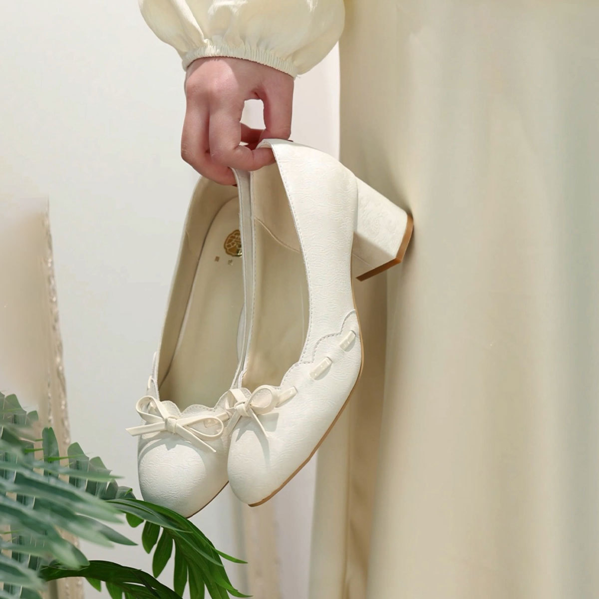 Bow Block Heel Pumps, Slip-On Shoes 9 Bow Block Heel Pumps, Slip-On Shoes - Image 9