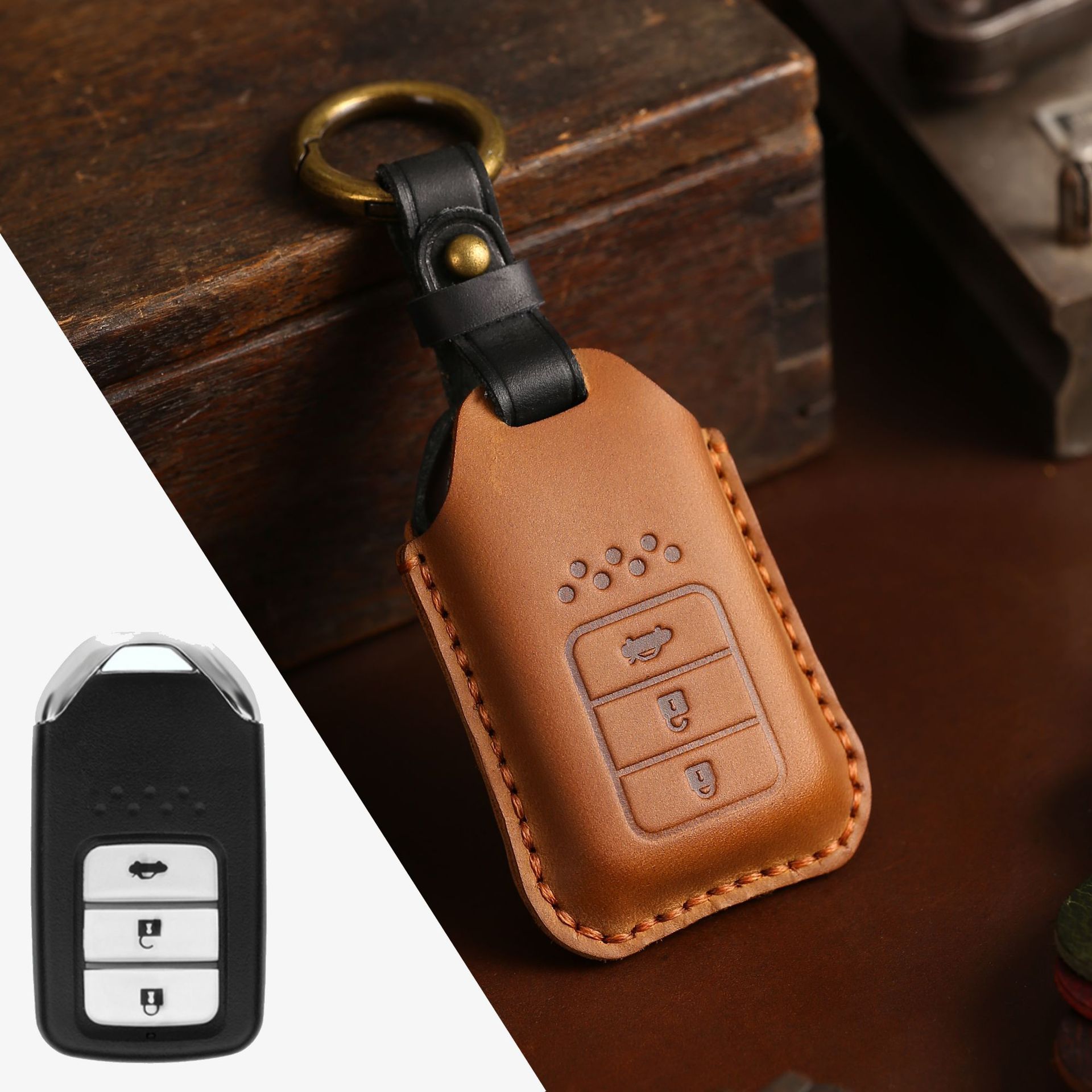Universal Leather Car Key Case 5 Universal Leather Car Key Case - Image 5
