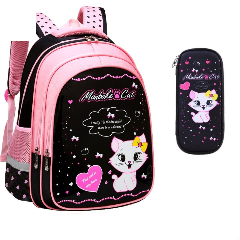 Kids School Cute Cat Print Backpack 9 Kids School Cute Cat Print Backpack - Image 9