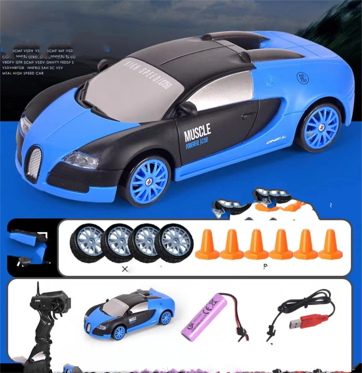 2.4G Drift RC 4WD Racing Car Toy 5 2.4G Drift RC 4WD Racing Car Toy - Image 5