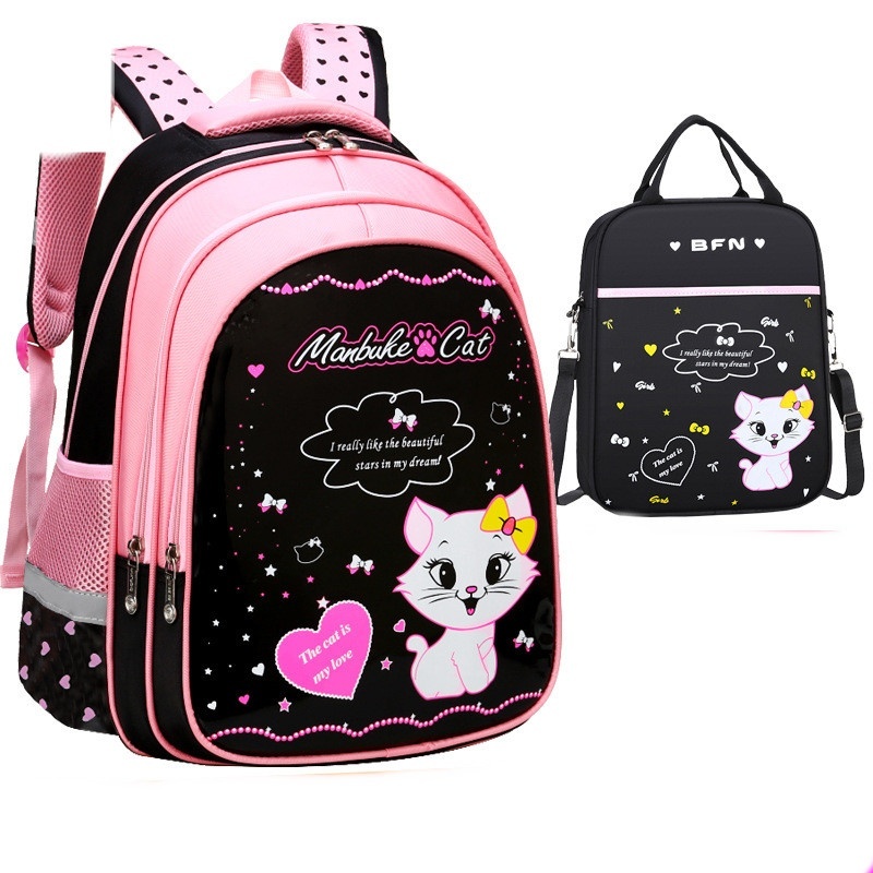 Kids School Cute Cat Print Backpack 6 Kids School Cute Cat Print Backpack - Image 6