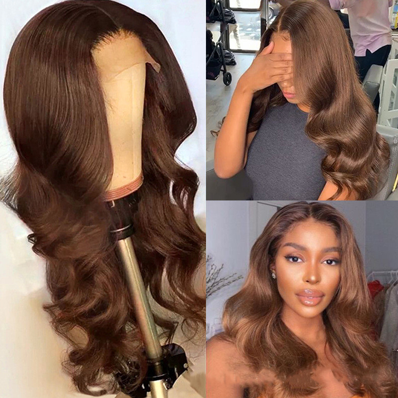 Brown Color Human Hair Wigs Human Hair Wig 4 Brown Color Human Hair Wigs Human Hair Wig - Image 4