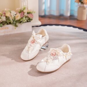 Aesthetic Flower Embroidery Casual Shoes