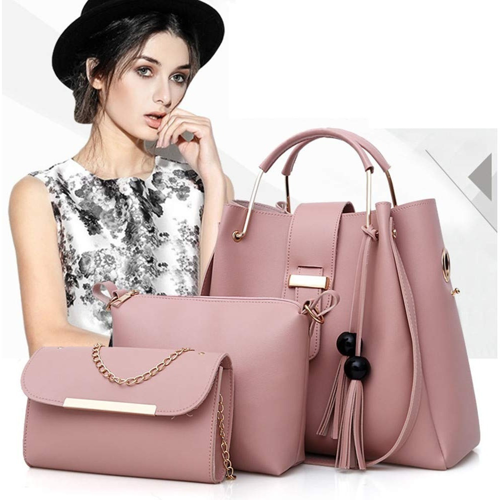 Women's Purse And Handbag 3Pcs Bag Set 1 Women's Purse And Handbag 3Pcs Bag Set