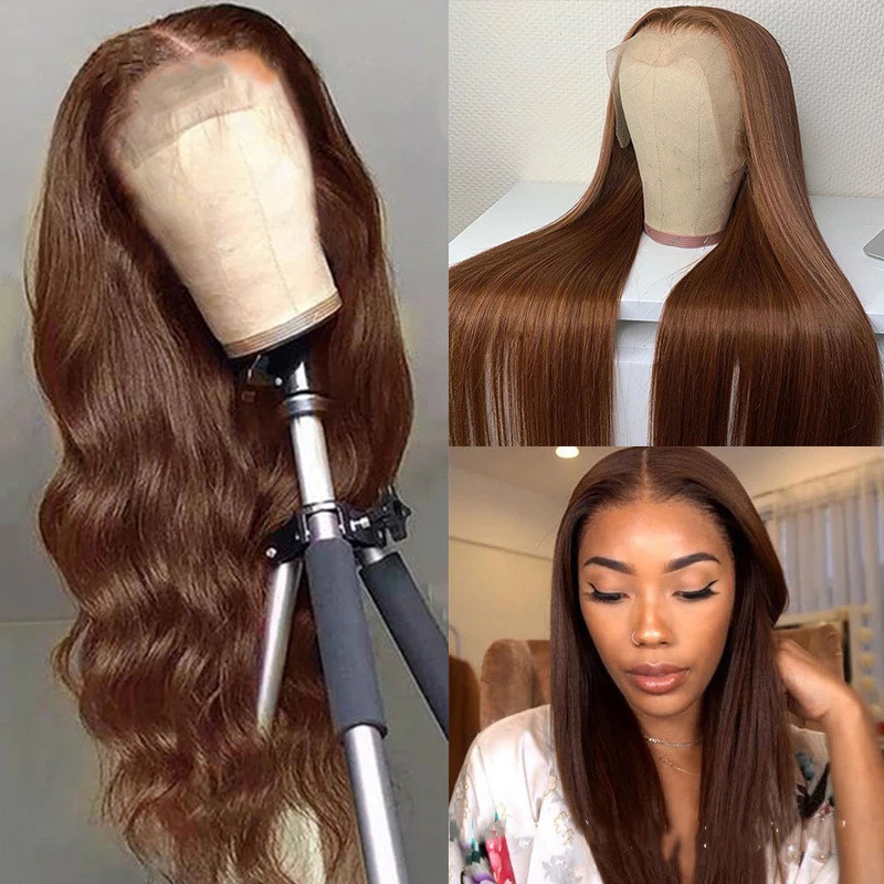 Brown Color Human Hair Wigs Human Hair Wig 2 Brown Color Human Hair Wigs Human Hair Wig - Image 2