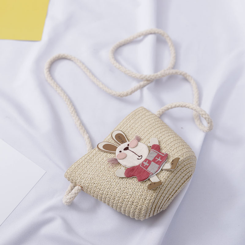 Cute Rabbit Decoration Bag Two-Piece Straw Hat 9 Cute Rabbit Decoration Bag Two-Piece Straw Hat - Image 9