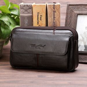 Men's Soft First-Layer Cowhide Clutch Bag