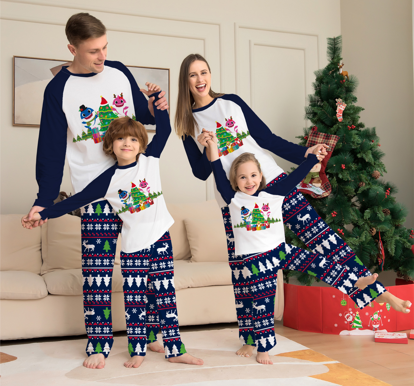 Family Matching Christmas Pajamas Set 1 Family Matching Christmas Pajamas Set