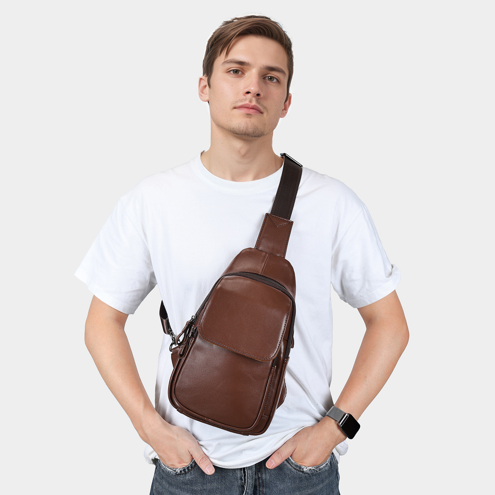 Men's Casual Shoulder Crossbody Bag 5 Men's Casual Shoulder Crossbody Bag - Image 5