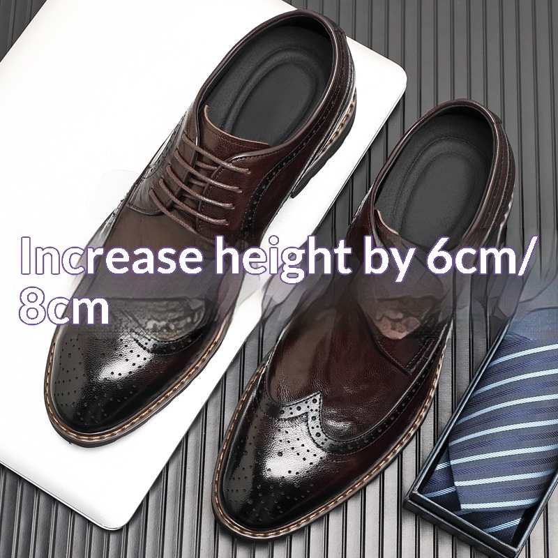 Bullock Men's 8cm Height-increasing Derby Shoes 5 Bullock Men's 8cm Height-increasing Derby Shoes - Image 5