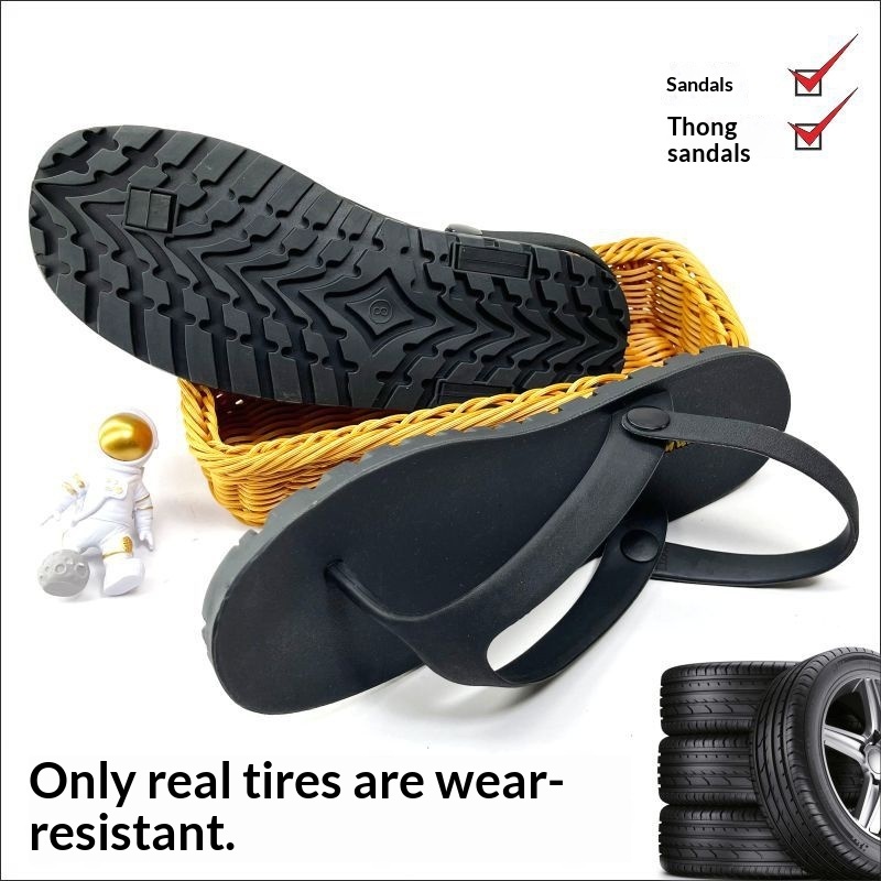 Thai Men's Sandals Tire-rubber Flip-flops 6 Thai Men's Sandals Tire-rubber Flip-flops - Image 6