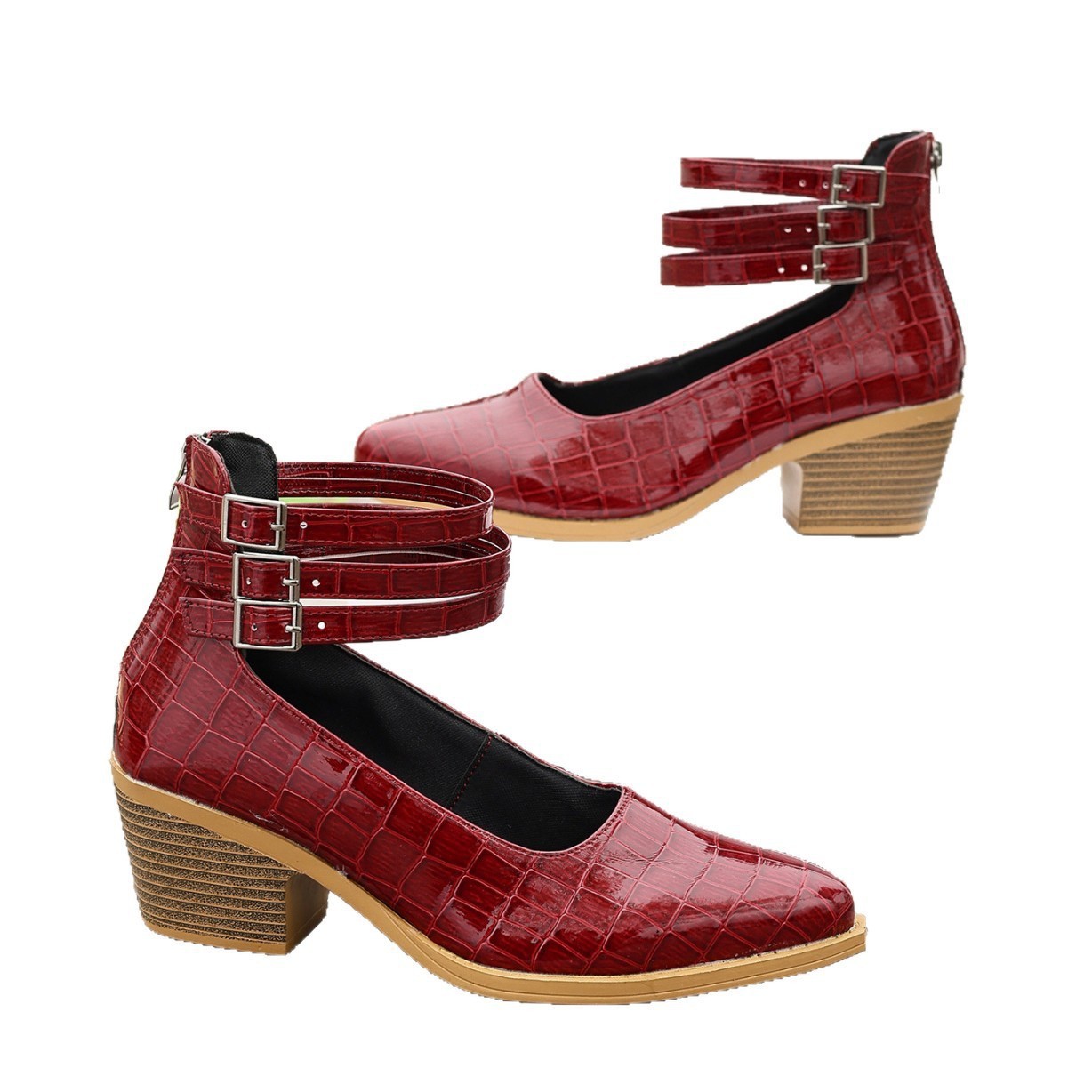 Women's Fashion Zipper High-Heel Pumps 3 Women's Fashion Zipper High-Heel Pumps - Image 3