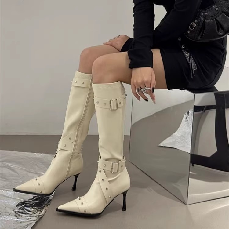 Women's All-Match Belt-Buckle Long Boots 1 Women's All-Match Belt-Buckle Long Boots