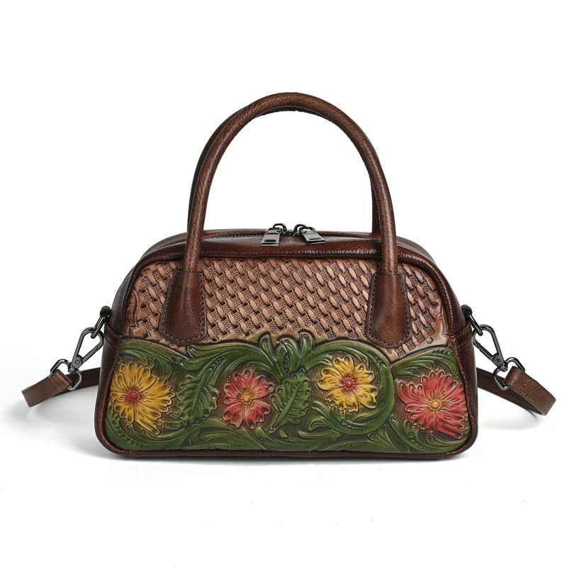 Retro Ethnic-style Leather Shoulder Bag For Women 5 Retro Ethnic-style Leather Shoulder Bag For Women - Image 5
