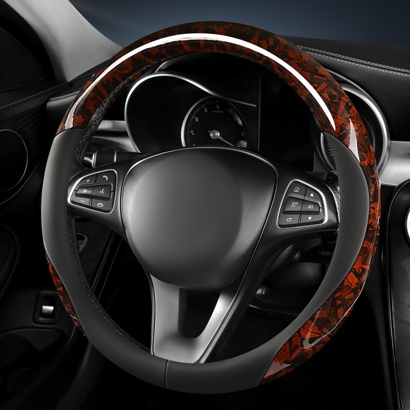 Universal Forged Carbon Fiber Car Steering Wheel Cover 3 Universal Forged Carbon Fiber Car Steering Wheel Cover - Image 3