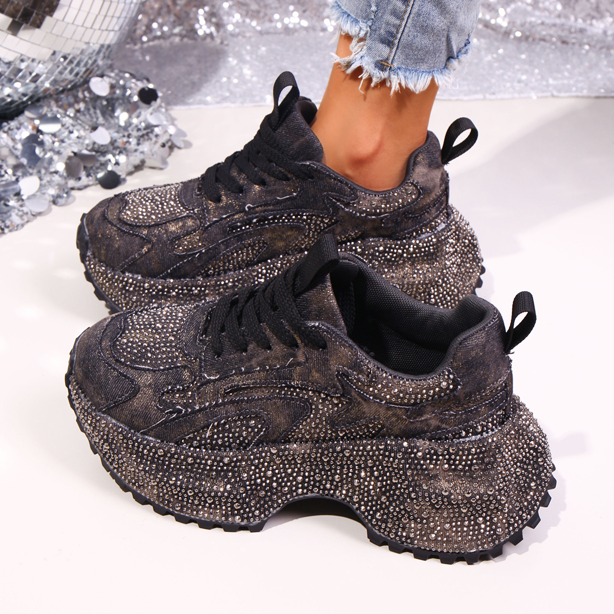 Womens Stylish Versatile Height-increasing Thick-soled Casual Sneakers 7 Womens Stylish Versatile Height-increasing Thick-soled Casual Sneakers - Image 7