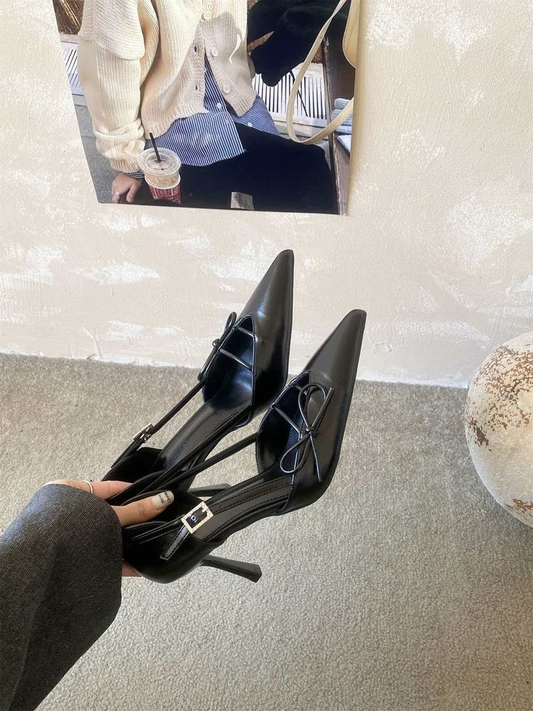 Black Pointed Toe Pumps High Heels 2 Black Pointed Toe Pumps High Heels - Image 2