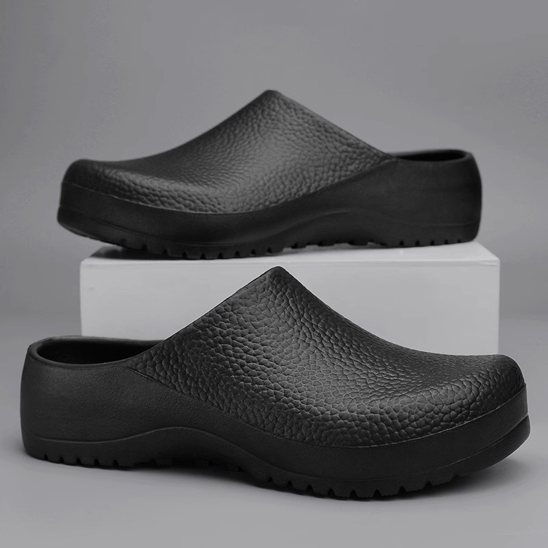 Waterproof And Non-slip Closed-toe Men's Slippers 2 Waterproof And Non-slip Closed-toe Men's Slippers - Image 2