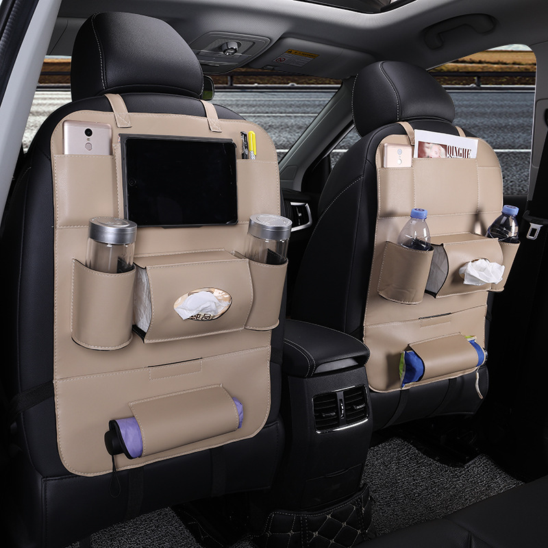 Multifunctional Car Seat Back Leather Folding 4 Multifunctional Car Seat Back Leather Folding - Image 4