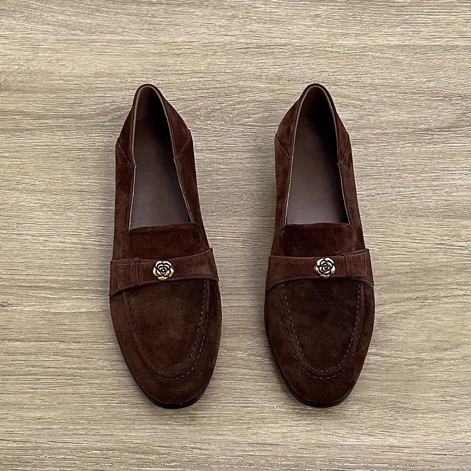 Retro French Camellia Loafers For Women 5 Retro French Camellia Loafers For Women - Image 5