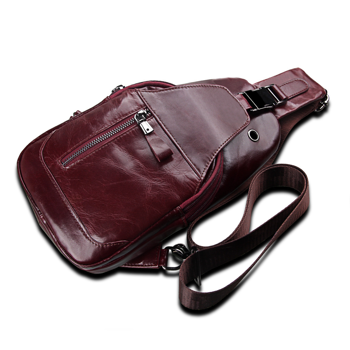 Men's First-Layer Cowhide Crossbody Bag 5 Men's First-Layer Cowhide Crossbody Bag - Image 5