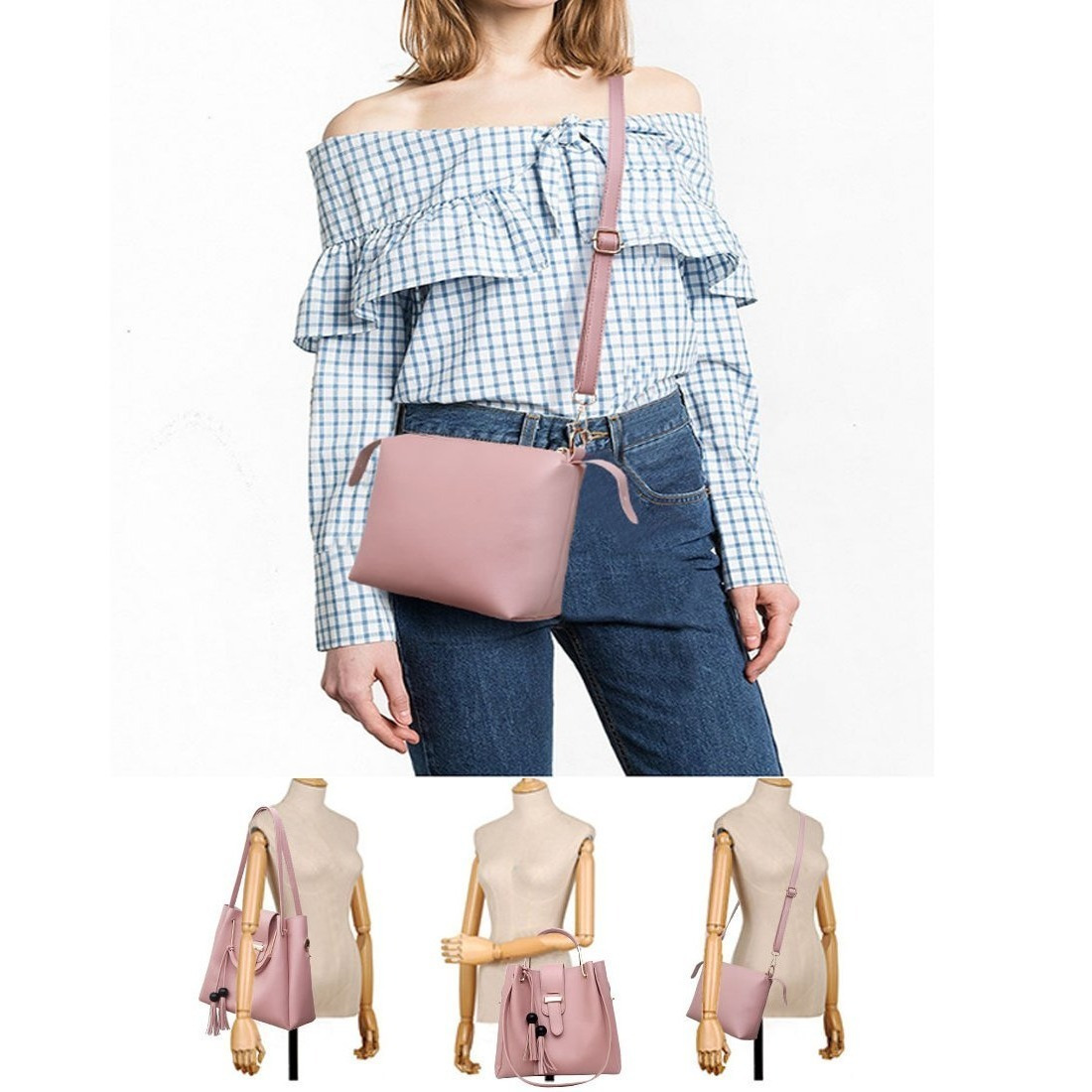 Women's Purse And Handbag 3Pcs Bag Set 10 Women's Purse And Handbag 3Pcs Bag Set - Image 10
