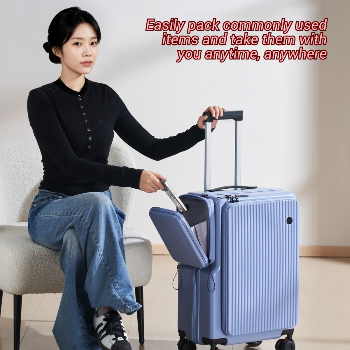 20x24 Inch Luggage Compartment, Side Opening, Universal Silent Wheels, Password Box Travel Luggage 8 20x24 Inch Luggage Compartment, Side Opening, Universal Silent Wheels, Password Box Travel Luggage - Image 8