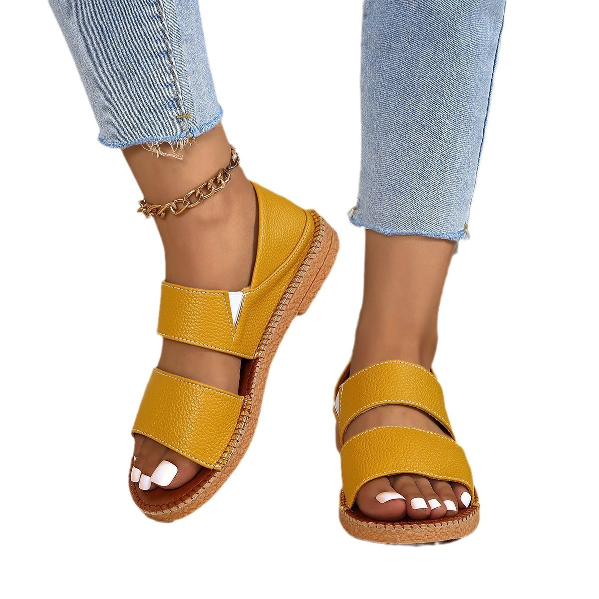 New Fairy-style Flat Soft Soled Sandals 5 New Fairy-style Flat Soft Soled Sandals - Image 5