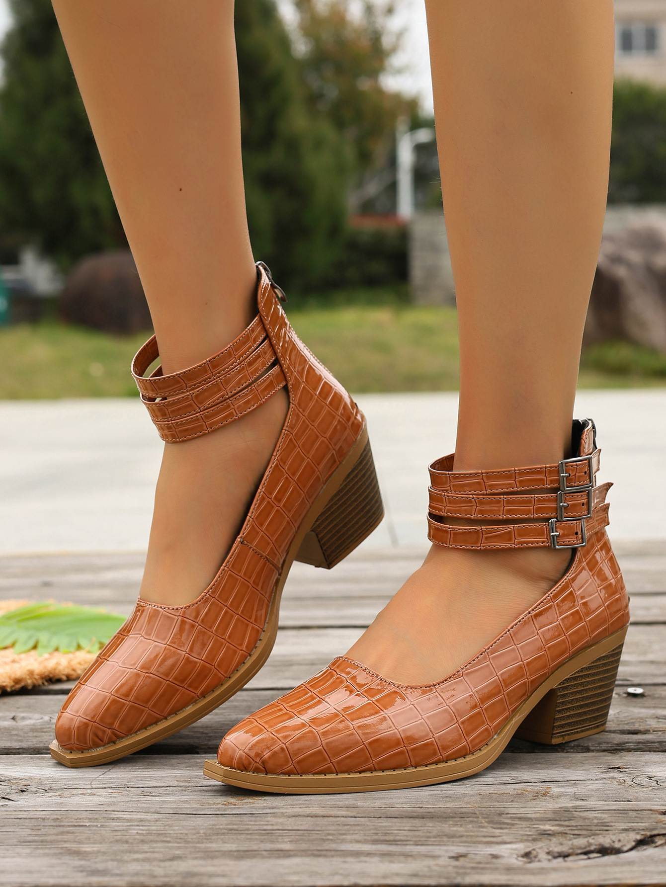 Women's Fashion Zipper High-Heel Pumps 4 Women's Fashion Zipper High-Heel Pumps - Image 4
