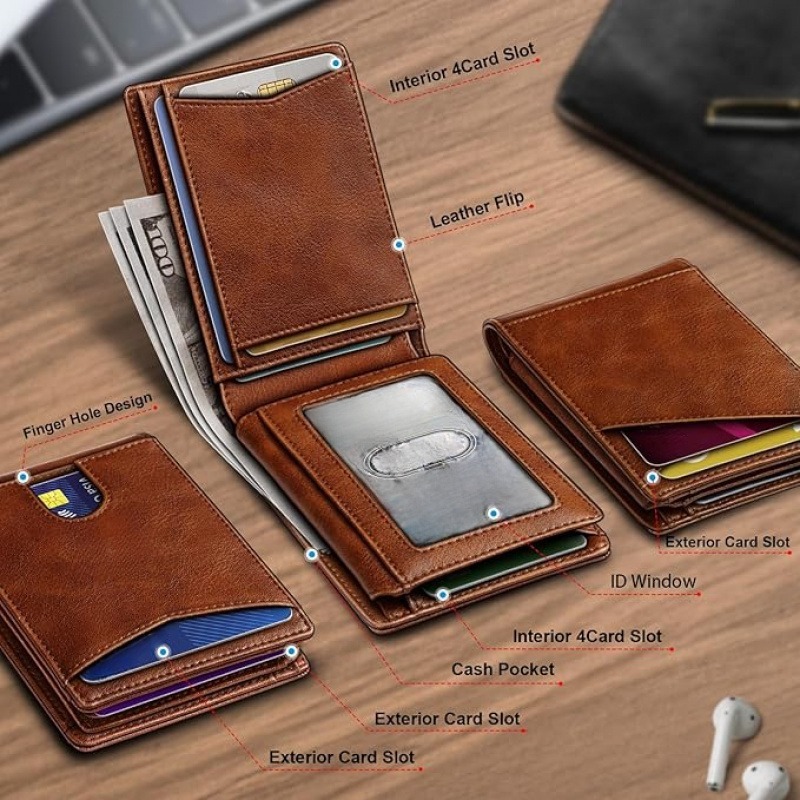 Multifunctional Anti-Theft Retro Card Holder Wallet With Multiple Card Slots For Men 1 Multifunctional Anti-Theft Retro Card Holder Wallet With Multiple Card Slots For Men