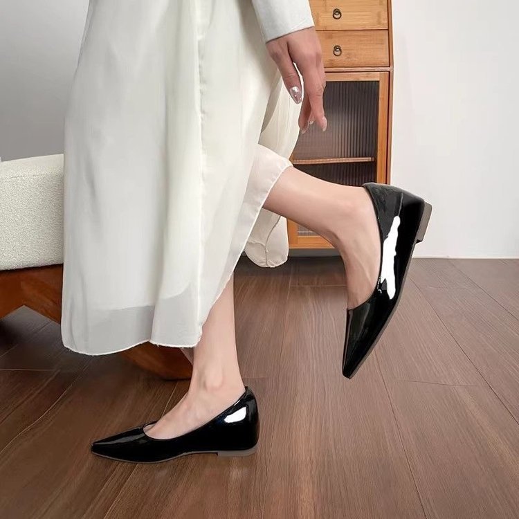 Pointed Toe Nude Flats Dress Shoes 2 Pointed Toe Nude Flats Dress Shoes - Image 2