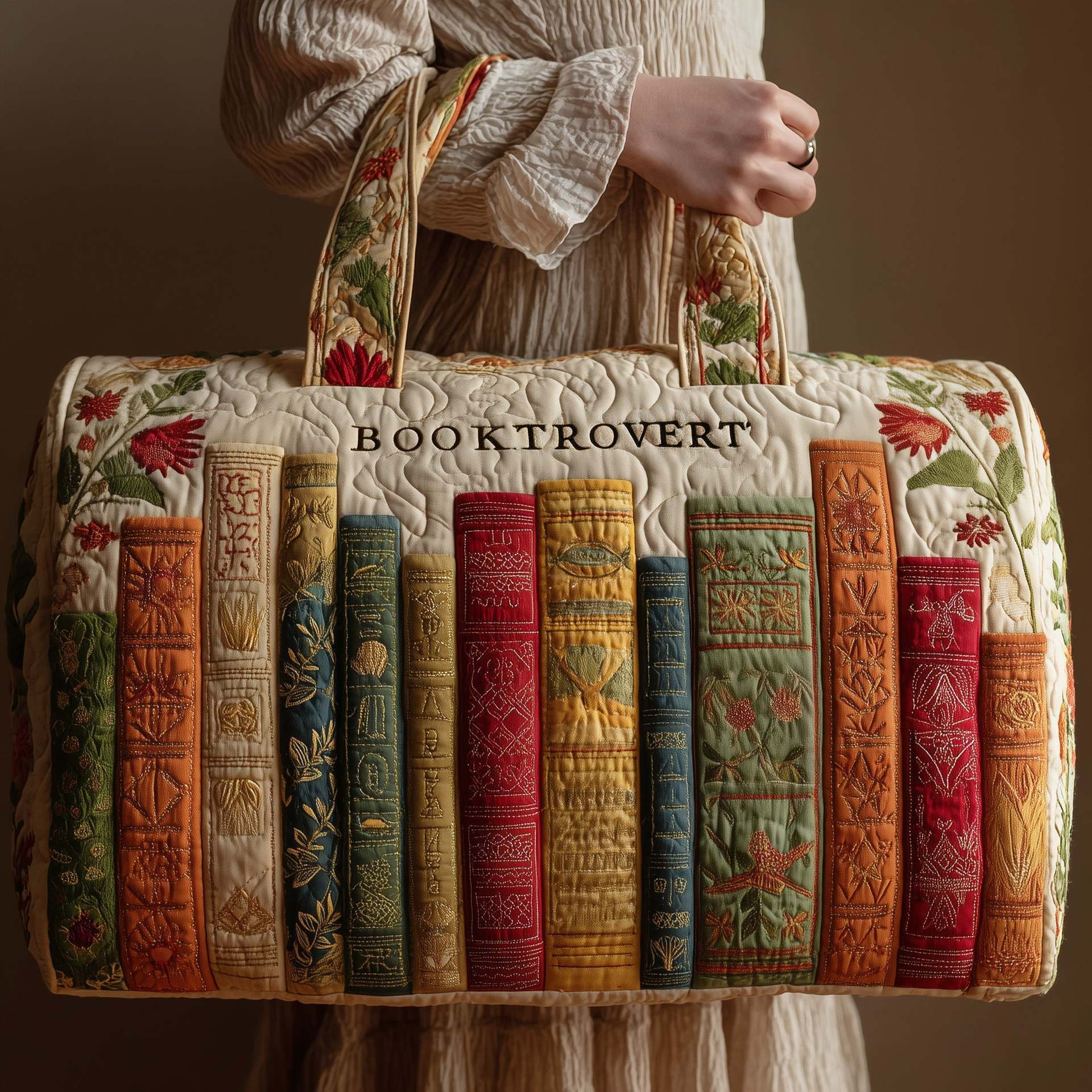 Bookwind Series Short-Distance Handheld Quilted Embroidery Travel Bag Multi-Functional 5 Bookwind Series Short-Distance Handheld Quilted Embroidery Travel Bag Multi-Functional - Image 5