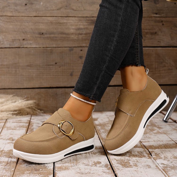 Solid-color Front-laced Casual Slip-on Shoes 3 Solid-color Front-laced Casual Slip-on Shoes - Image 3