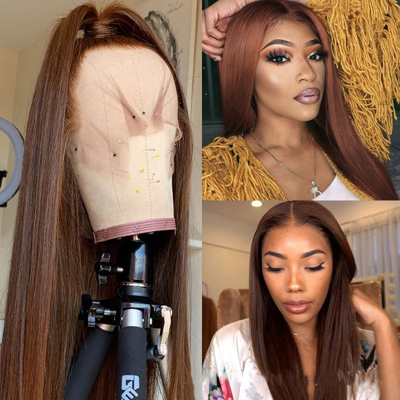 Brown Color Human Hair Wigs Human Hair Wig 5 Brown Color Human Hair Wigs Human Hair Wig - Image 5