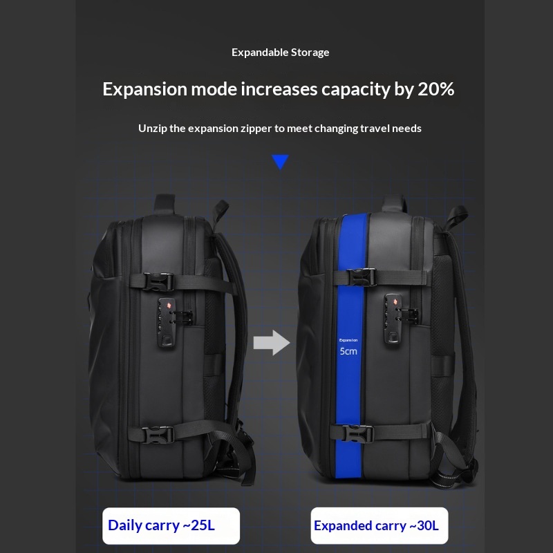 Vacuum-Compression Travel Backpack For Men 8 Vacuum-Compression Travel Backpack For Men - Image 8