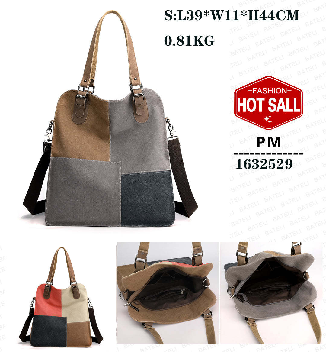 Canvas Bag - Canvas Diamond Cotton Crossbody Bag 2 Canvas Bag - Canvas Diamond Cotton Crossbody Bag - Image 2