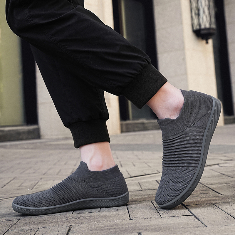 Flyknit Wide-toe Slip-on Sock Shoes Lightweight Comfortable 7 Flyknit Wide-toe Slip-on Sock Shoes Lightweight Comfortable - Image 7