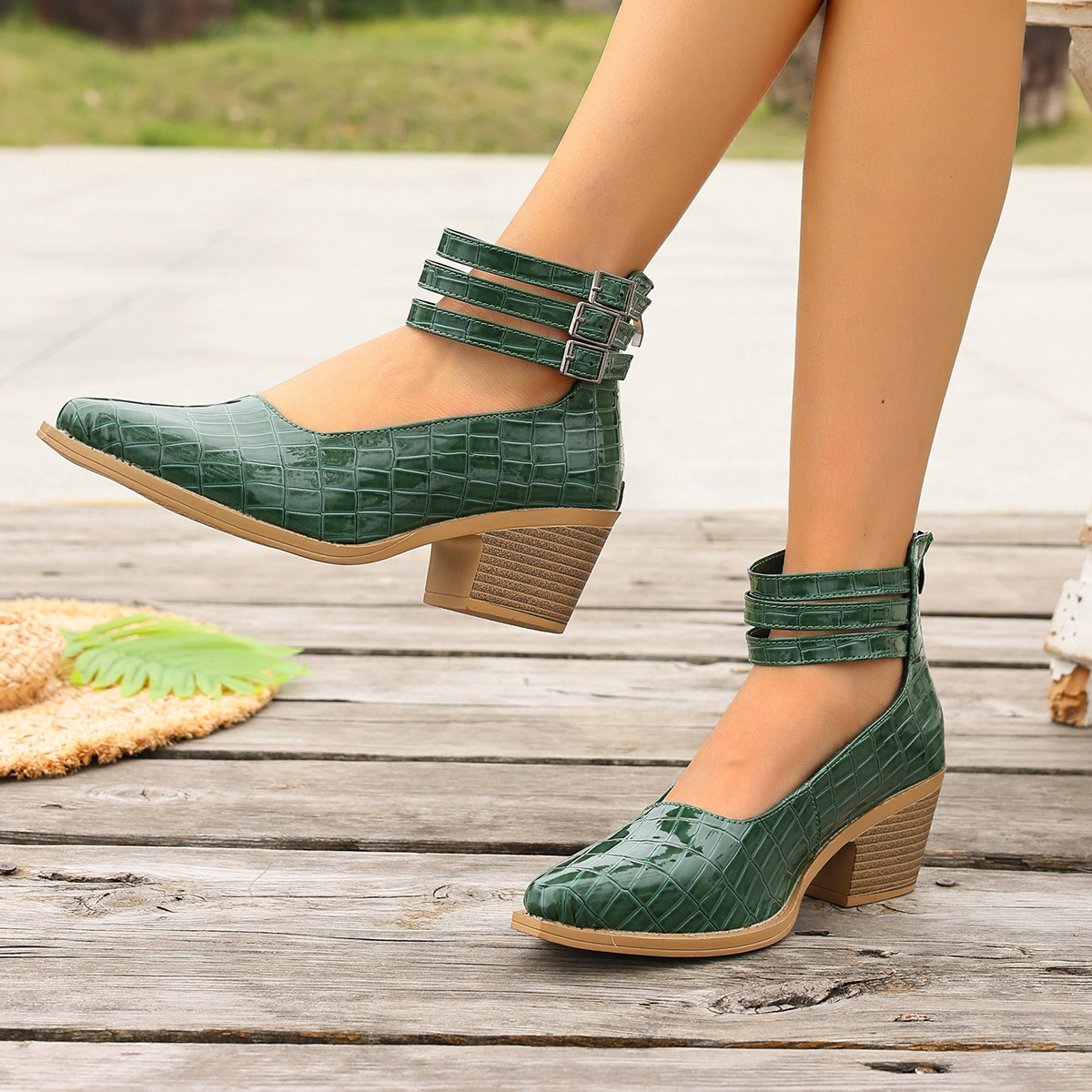 Women's Fashion Zipper High-Heel Pumps 5 Women's Fashion Zipper High-Heel Pumps - Image 5