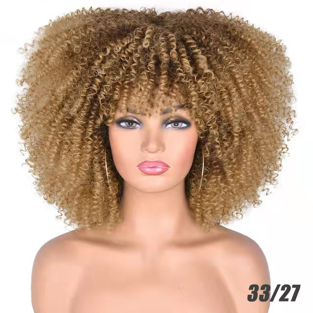 African Small Curly Hair Afro Wig Headgear 3 African Small Curly Hair Afro Wig Headgear - Image 3