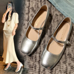 Low-Heel Square-Heel Shoes