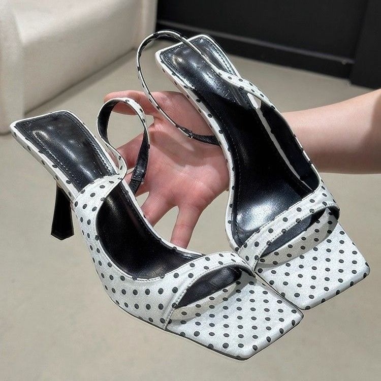 Stiletto Black Square-toe High Heels 6 Stiletto Black Square-toe High Heels - Image 6