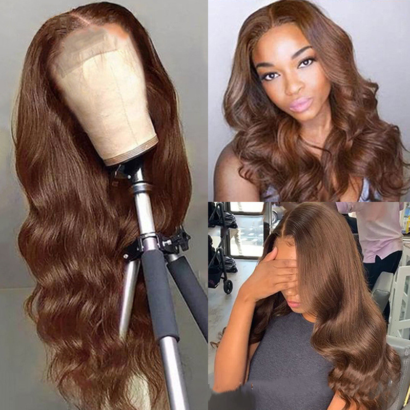 Brown Color Human Hair Wigs Human Hair Wig 3 Brown Color Human Hair Wigs Human Hair Wig - Image 3