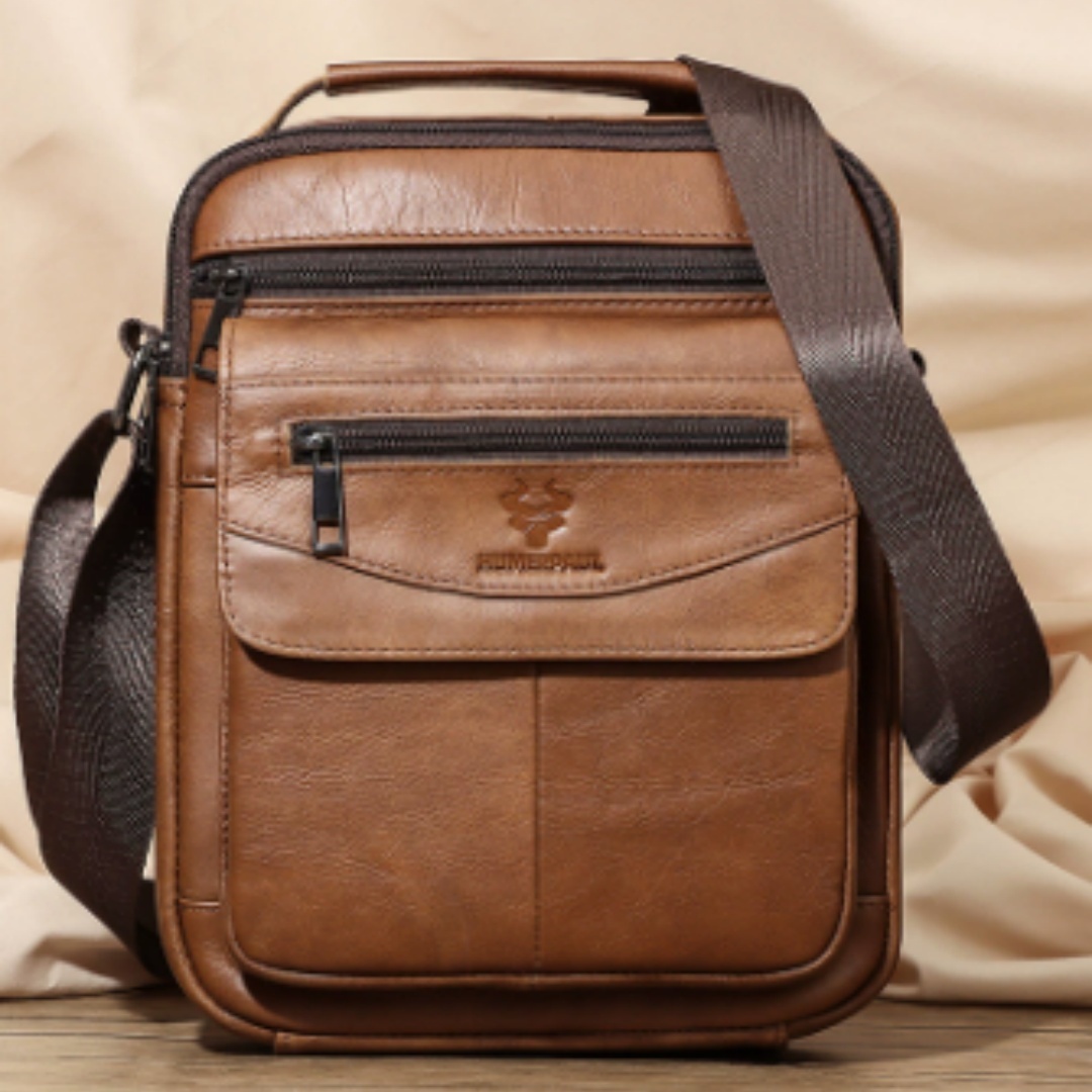 Casual Cross-border Men's Backpack Made From Full-grain Cowhide Leather 1 Casual Cross-border Men's Backpack Made From Full-grain Cowhide Leather