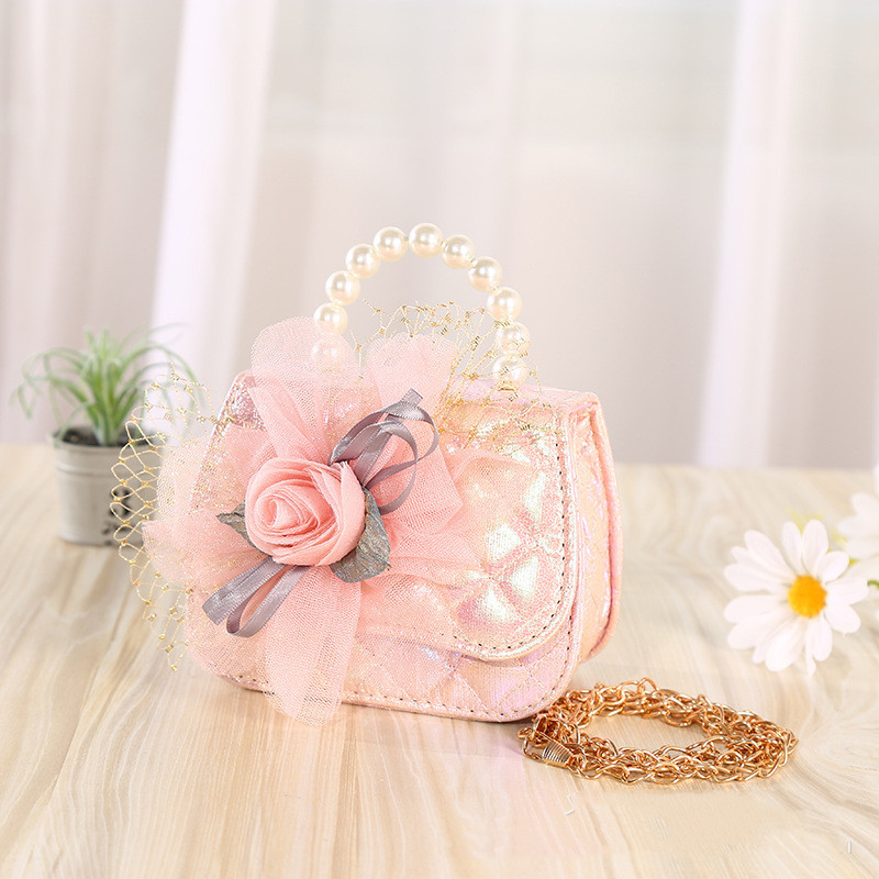 Flower Knitted Pearl Crossbody Bag 2 Flower Knitted Pearl Crossbody Bag - Image 2