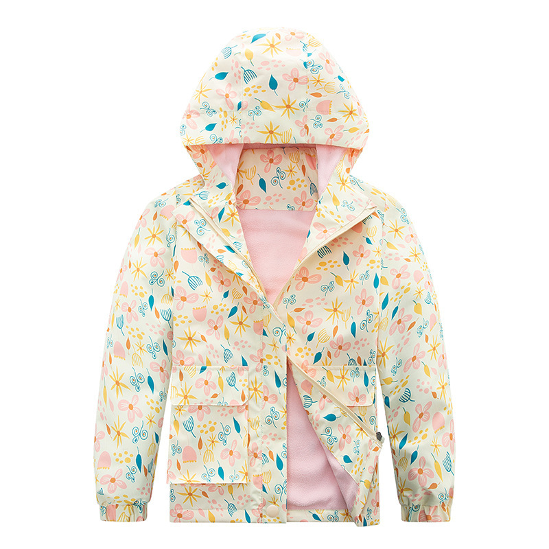 Kids' Windproof Waterproof Jacket Fleece-lined Camouflage 5 Kids' Windproof Waterproof Jacket Fleece-lined Camouflage - Image 5