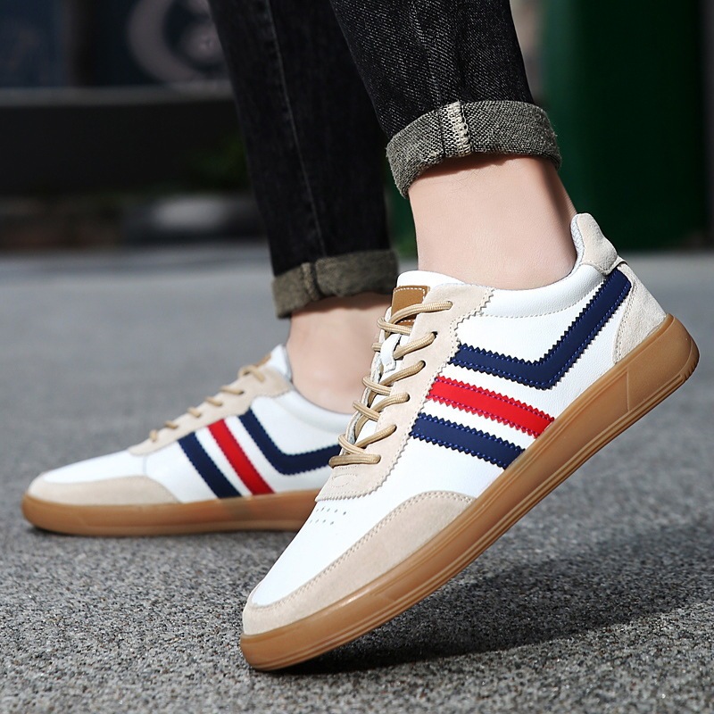 Men's Leather Sneakers With Built-In Height-Boosting Insoles And Tendon-Style Rubber Soles 3 Men's Leather Sneakers With Built-In Height-Boosting Insoles And Tendon-Style Rubber Soles - Image 3
