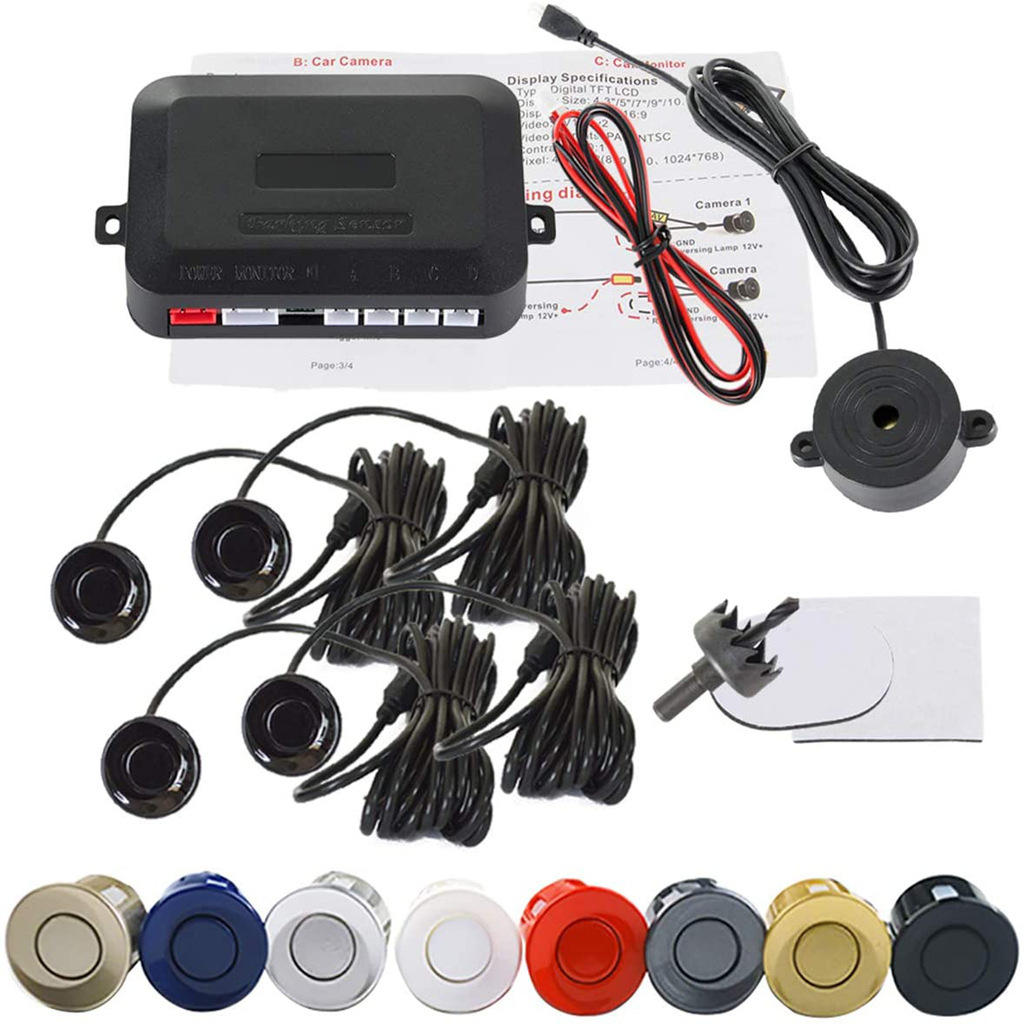 Car LED Crescent Buzzer Parking Sensor 4 Probes 5 Car LED Crescent Buzzer Parking Sensor 4 Probes - Image 5