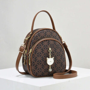 Retro Vintage Bag - Women's Leather Handbag Zipper Closure