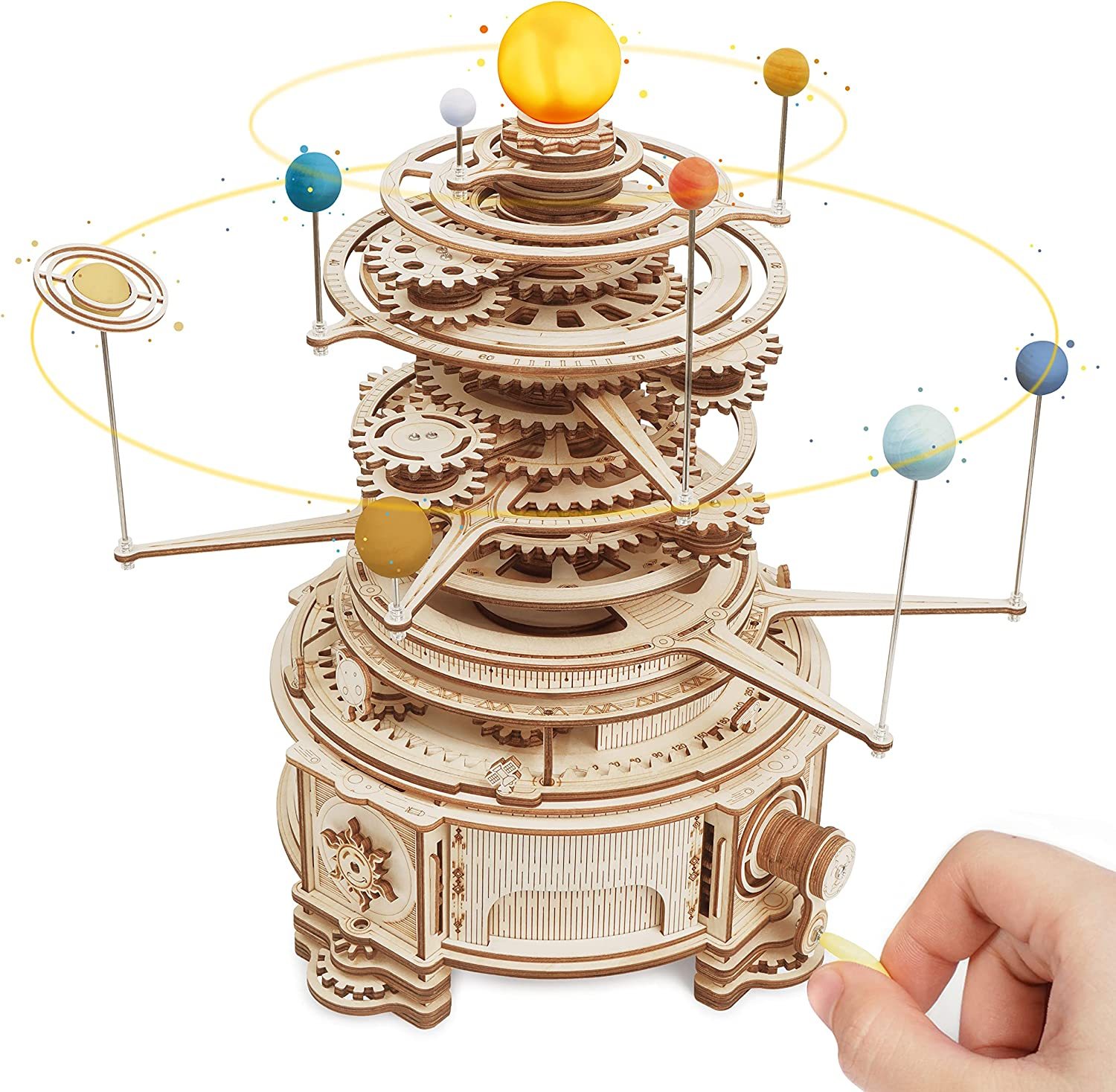 Rotatable Mechanical Orrery 3D Wooden Puzzle Games 6 Rotatable Mechanical Orrery 3D Wooden Puzzle Games - Image 6